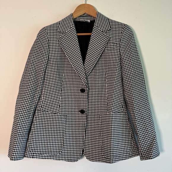 Akris Punto black and white houndstooth blazer jacket size US8 - Picture 1 of 8